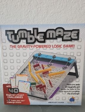 Tumble Maze Gravity-Powered Logic Game - Blue/Yellow/Red